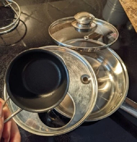 Excelsteel 18/10 Stainless Steel 2 Cup Egg Poacher Non Stick Easy Use Pan New
Opens in a new window