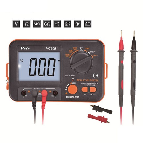 Digital Insulation Resistance Tester Megger Meter 1000V 0.1~ 2000M?? VC60B New - Picture 11 of 20