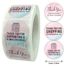 40 THANK YOU FOR SHOPPING MY SMALL BUSINESS ENVELOPE SEAL LABEL STICKERS 1"