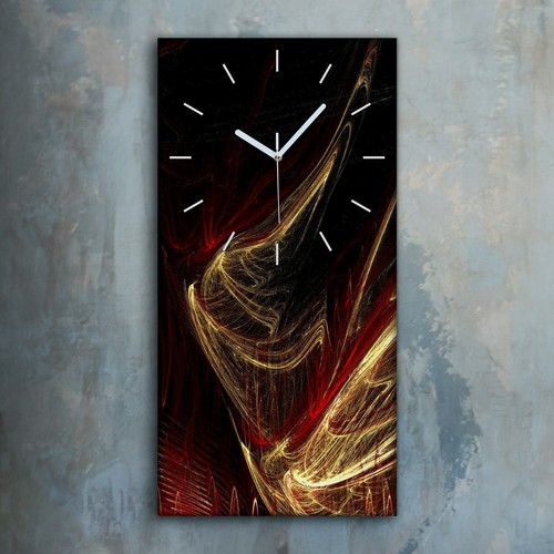 Horloge décorative sur toile 30x30 Peinture forêt arbres