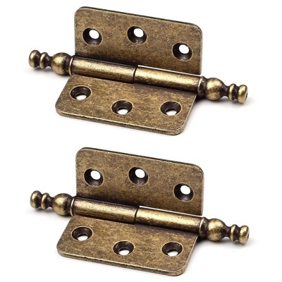 Altmessing 45x45mm Retro Antik Scharnier Schranktür mit Verzierung Link