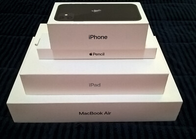 Apple 4 EMPTY BOXES For MacBook Air A1932 iPad A2602 iPhone A2111 Pencil A1603