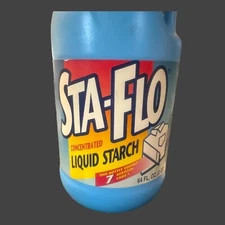 Rare!  Vintage Discontinued Purex Sta-Flo Liquid Starch, 64 Ounce NOS Opened