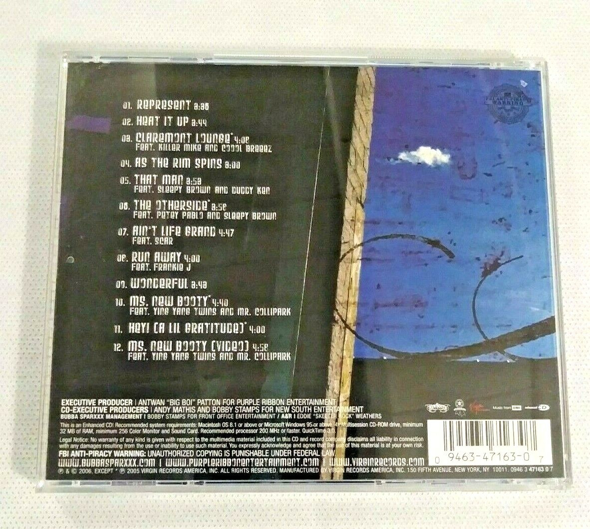 BUBBA SPARXXX - THE CHARM CD! (VIRGIN RECORDS, 2006) 94634716307| eBay
