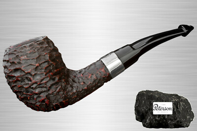 Peterson Sherlock Holmes Strand Rustic Pfeife Half-Bent Egg für 9mm Filter