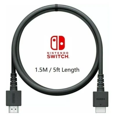 Cable HDMI Original Nintendo para Switch TV Dock, Wii nes snes, 1.5 m / 5 pies