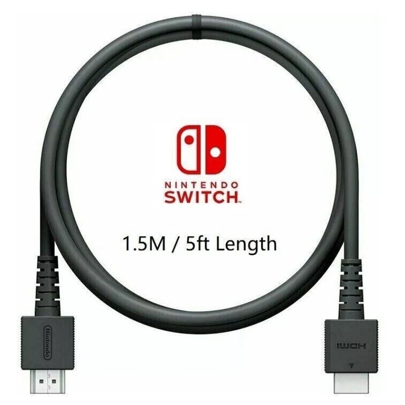 Original Nintendo HDMI cable for Switch TV Dock, Wii nes snes, 1.5 m / 5 feet - Image 2 of 4