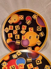 Certified International Game Dice Salad Dessert Plates Pair Colorful 