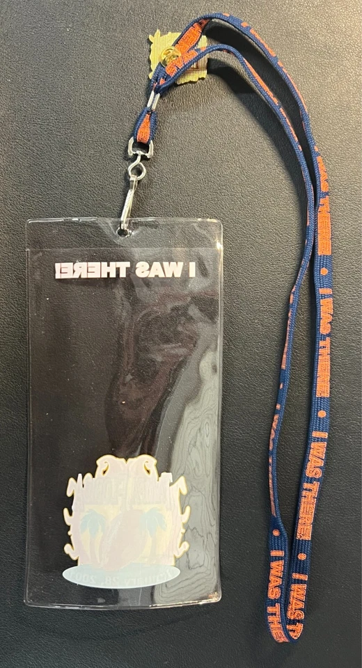 2001 Super Bowl XXXV Official Media Lanyard NFL Ravens Vs. Giants Tampa w/PIN! - Image 3 of 3