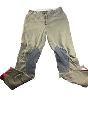 Dehnbund Men Khaki Cotton/Elastane Stretch Horse Riding Pants Sz 32L (30''Wx28''L)