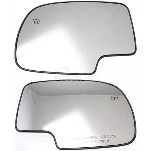 New LEFT & Right Mirror Glass Heated W/ Backing Plate Fits Gmc Sierra 1500 99-06