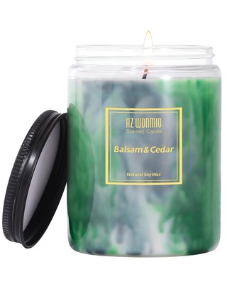 Scented Candles | Balsam & Cedar Candle |Soy Wax Jar Candle| Extra Strong and...