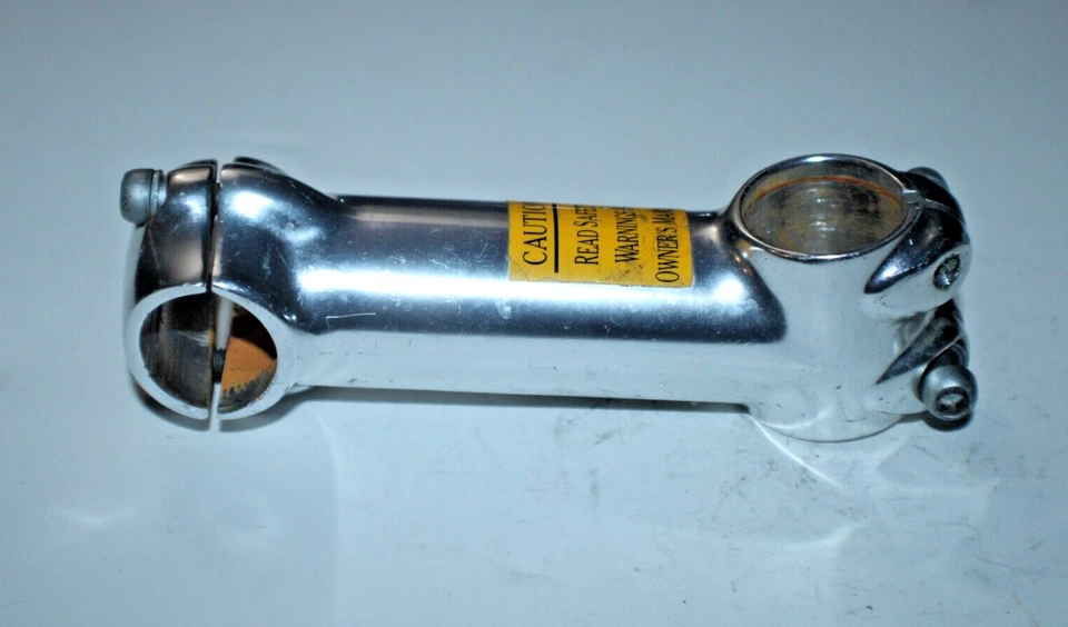 Silver Bike Stem 110mm 11/8" Threadless 9º Rise 25.4mm Hybrid Road USA Shipper - Image 4 of 4