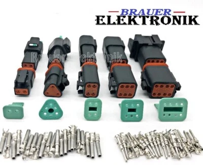DT DEUTSCH Wasserdicht Stecker, 2/3/4/6/8/12 Pin Connector 1Set= DT04+DT06 1,5mm