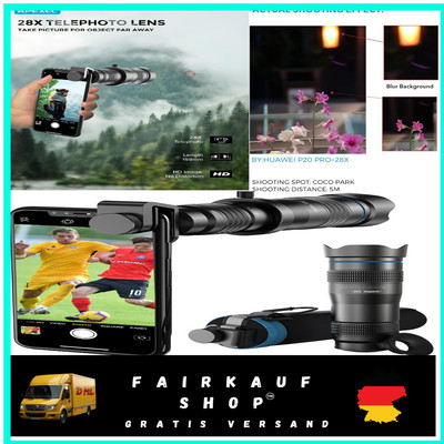 Apexel Telephoto Lens Kit für iPhone und Android-Smartphones, 28X HD-Telefonl...