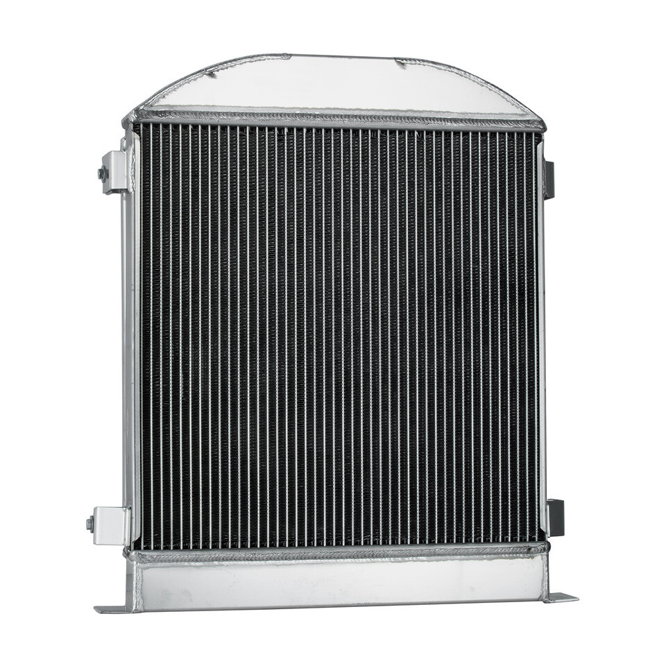 4 Rows Radiator+Shroud Fan For 1930-1938 37 Ford HI BOY Hot Rod Chopped Chevy V8
