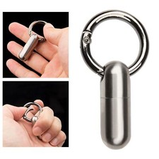 Waterproof Pill Container EDC Keychain Holder Bottle Container Keepsake Box Tool
