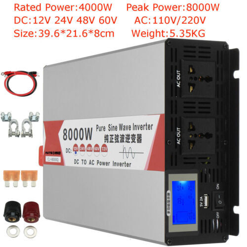 4KW-8KW DC12V 24V 48V 60V 72V à AC220V onduleur de puissance sinusoïdale pur LCD - Bild 19 von 20