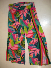 TRINA TURK Multicolor Rainforest Swim Coverup Pants Size Large NWT