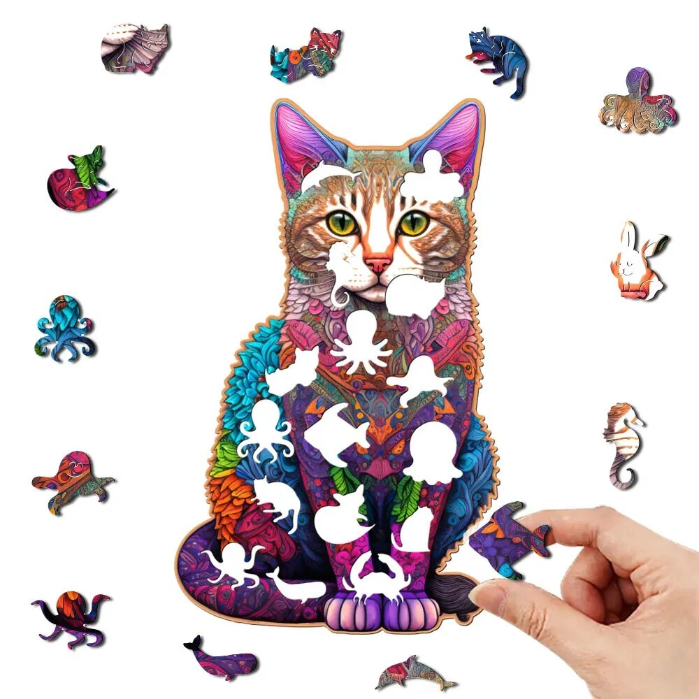 Kitty cat top jigsaw puzzles