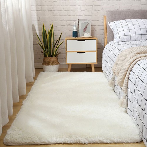 Plain Rugs Fluffy Carpet Shaggy Soft Large Pads Living Room Bedroom Pad Rug AU - Picture 23 of 27