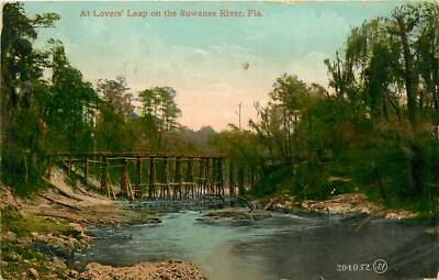 Florida, FL, Suwanee River, Lovers' Leap 1912 Postcard