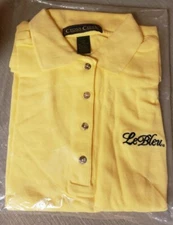 VTG Cross Creek Polo Le Bleu NOS Medium M Embroidered Womens Ladies Yellow Golf