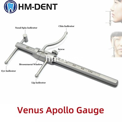 1Pc Denture VDO Venus Apollo Gauge Stainless Caliper Measuring Ruler Instruments