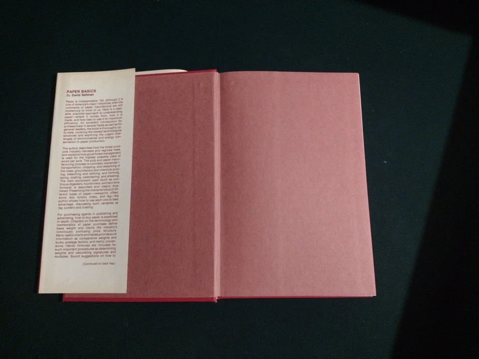 Paper Basics by David Saltman (Hardcover) signed & inscribed ISBN 0442251211 - Image 2 of 4