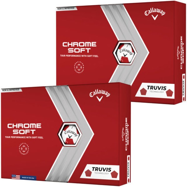 Callaway Graphene infused Dual Softfast Core Truvis Golf Balls red