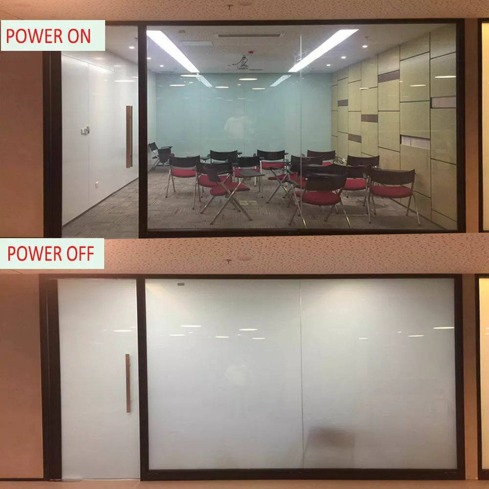 100mmx100mm Smart Windows PDLC Switchable Glass Film Opaque Privacy Window Tint
