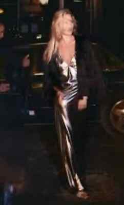 BNWT Kate Moss Zara BLACK Liquid Satin Into The Night 90s Maxi Slip Dress  SizeXS UK