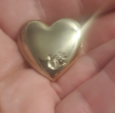 VTG Gold Heart Variety Club Hand Lapel Pin Brooch Children's Charity Campaign