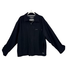 Abercrombie Fitch Vintage Wool Bomber Jacket Navy Blue Large