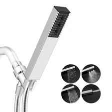 High Pressure Showerhead Set 4 Settings Handheld Shower Head Spray with Hose