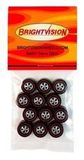 12 Brightvision Redline Wheels 12 Large Hong Kong Bearing Style Bright Chrome