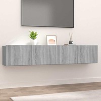 Tv-Schr?Nke 2 Stk. Grau Sonoma 80X30X30 Cm Holzwerkstoff