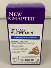 New Chapter Tiny Tabs Multivitamin Immune Energy & Stress Support 192 Tabs 6/26