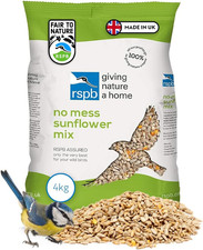 No Mess & No Waste Sunflower Hearts Wild Bird  4Kg, High in Energy & Protein, Gr 6.13 per kilo