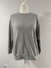 Aerie Women  s Oversized Crewneck Sweatshirt Gray Long Sleeve Pullover Size XS