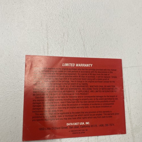 Heavy Barrel NES Manual Instructions Only Nintendo - Picture 2 of 2