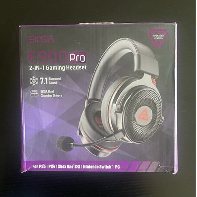 EKSA E900 Pro 2-in-1 Gaming Headset 7.1 Surround Detachable Boom Mic 