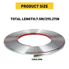 Chrome Molding Trim Strip Car Door Body Bumper Window Protector Guard 25ft 10mm