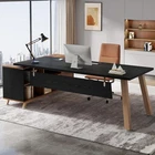 78.7-Inch L-Shaped Executive Desk, Large Office Computer Desk with Cabinet