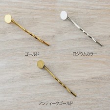 Hair Pins with Round Pad, 2 pcs
