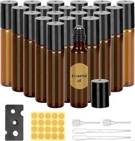 Roll On Flaschen 10Ml Braun NachfüLlbar FüR äTherische ÖLe, Duftstoffe, Kosmetik