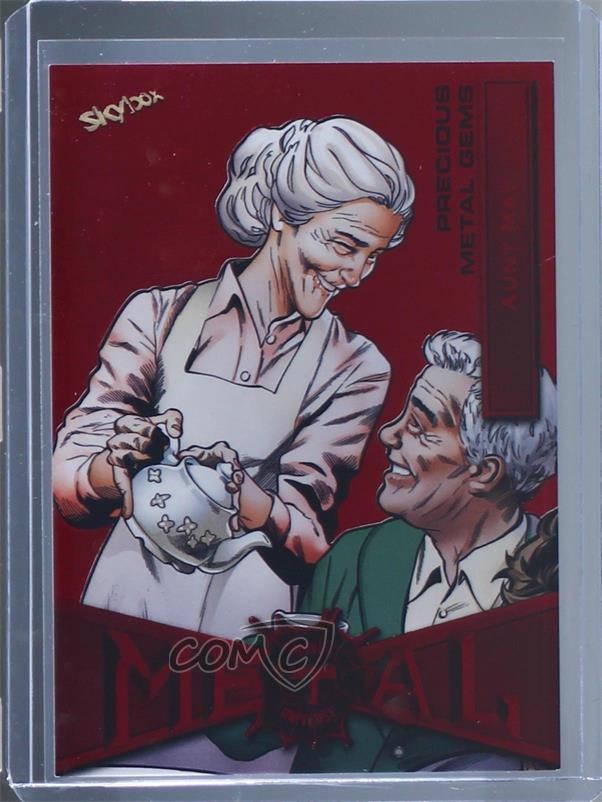 2022 Upper Deck Marvel Metal Universe Spider-Man PMG Red 40/100 Aunt May #6 0sk5