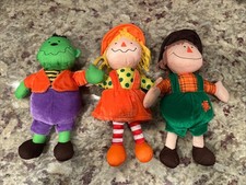 Pumpkin kids Plush Decor Halloween Decoration Lot Of 3