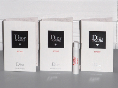 DIOR HOMME SPORT Men's Eau de Toilette Spray Sample Samples Vials, 3 x .03 oz.