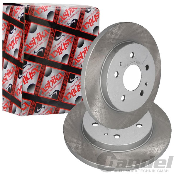 2X Ashika Bremsscheiben 273Mm Voll Vorne Passend FÜR Daewoo Musso Daihatsu-image